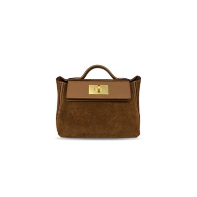 HERMÈS SWIFT MINI 24/24 21 PALLADIUM HARDWARE (21*16*11cm)